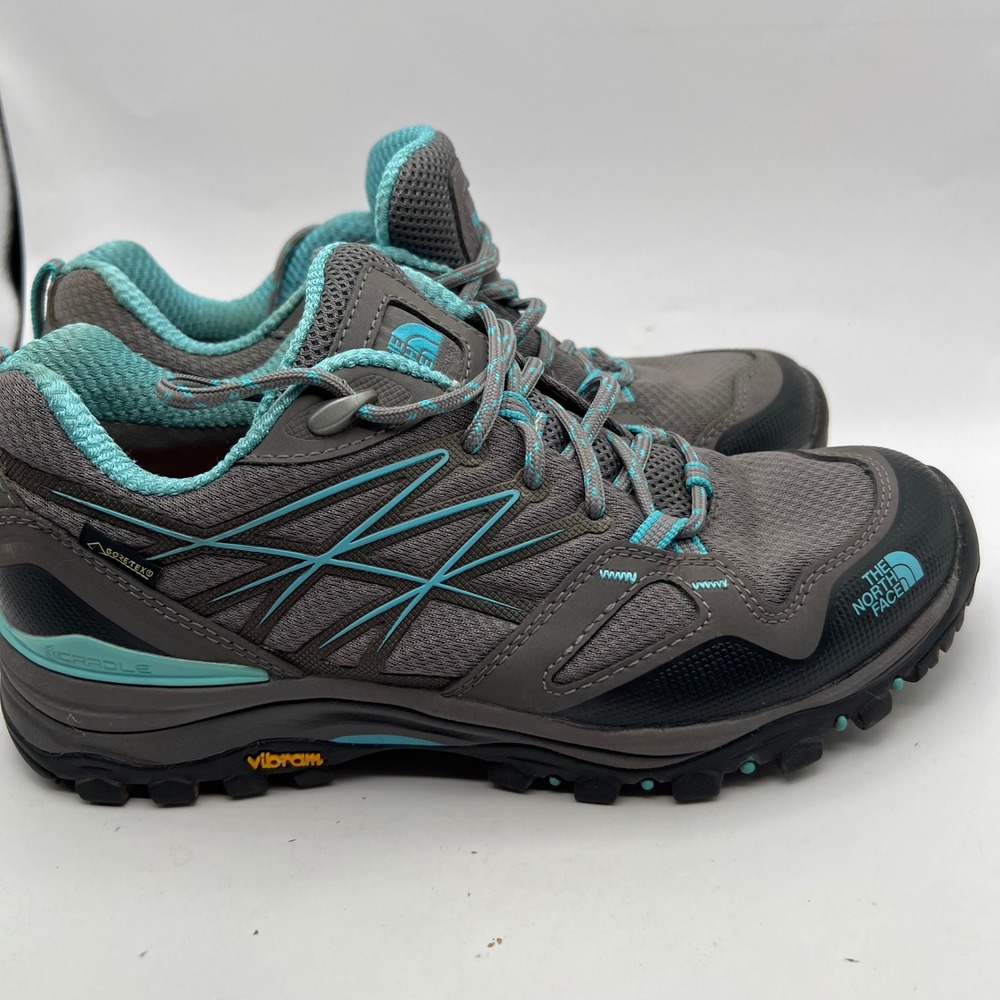 The North Face Hedgehog Fastpack GTX Hiking Shoes Grey Teal Womens 7.5 gore-tex